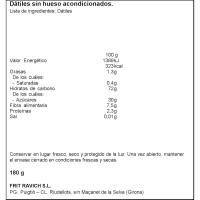 Dátiles sin hueso FRIT RAVICH, bandeja 180 g