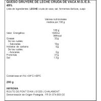 Formatge Gruyere AGRIFORM, tac 200 g