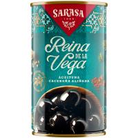 Aceitunas negras especiadas SARASA, lata 185 g