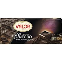 Chocolate negro 70% cacao VALOR, tableta 300 g