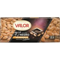 Chocolate negro 70% cacao con almendras VALOR, tableta 250 g