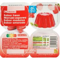 Gelatina de maduixa EROSKI, pack 4x100 g