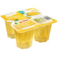 Postres gelificades sabor llimona EROSKI, pack 4x100 g