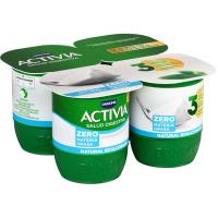 Activia 0% natural edulcorado DANONE, pack 4x120 g
