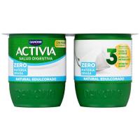Activia 0% natural edulcorado DANONE, pack 4x120 g