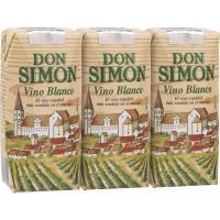 Vino Blanco DON SIMON, pack 3x187 ml