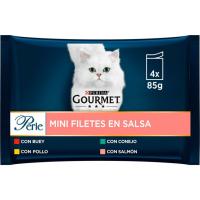 Aliment en salsa per a gat GOURMET Perle, pack 4x85 g