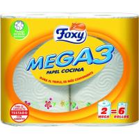 Paper de cuina mega3 FOXY, paquet 2=6 rotllos