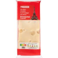 Formatge Emmental EROSKI, tac 250 g