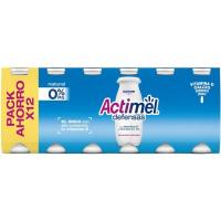 Iogurt per a beure natural 0% ACTIMEL, pack 12x100 ml