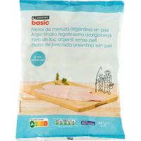 Filete de merluza sin piel EROSKI BASIC, bolsa 900 g