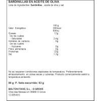 Sardinilla en aceite de oliva ecológico CUCA, lata 90 g