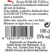 Anís FLOR DE TUNA, ampolla 1 litre