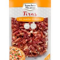 Tiras de jamón curado SANCHEZ ALCARAZ, tarrina 150 g