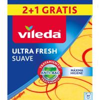 Baieta suau 30% microfibres VILEDA, pack 2+1 u