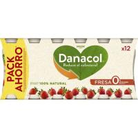 Yogur para beber de fresa DANACOL, pack 12x100 ml