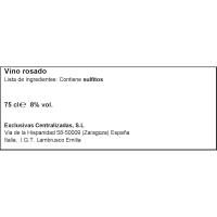 Vi rosat Lambrusco S. ORSOLA, ampolla 75 cl