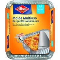 Molde de aluminio multiuso con tapa 14x13 cm ALBAL, pack 5 uds