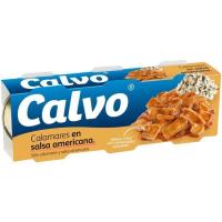 Calamars en salsa americana CALVO, pack 3x80 g