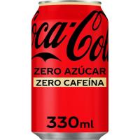 Refresco de cola COCA COLA ZERO ZERO, lata 33 cl