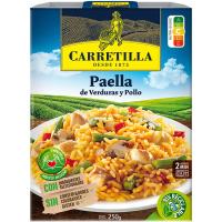 Paella de verduras y pollo CARRETILLA, bandeja 250 g