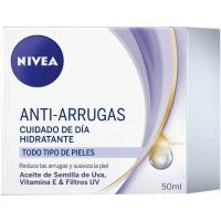 Crema cuidado esencial antiarrugas de día NIVEA, tarro 50 ml
