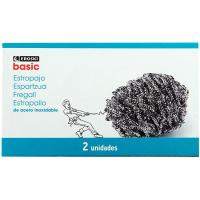 Fregall metàl·lic EROSKI BASIC, pack 2 u