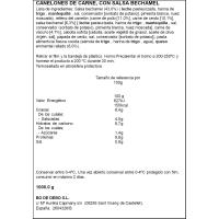 Canelones de carne BO DE DEBO, 10 uni., bandeja 1 kg