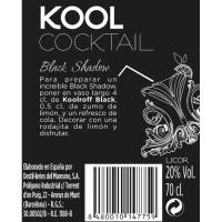 Licor de vodka KOOLROFF, botella 70 cl
