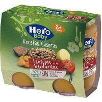 Lentejas con verduras HERO Receta Casera, pack 2x190 g 