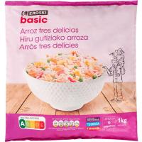 Arròs 3 delícies EROSKI basic, bossa 1 kg