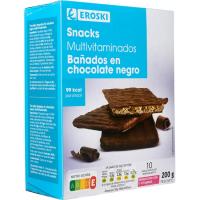 Snacks de xocolata negra EROSKI, caixa 200 g