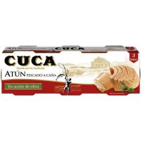 Atún en aceite de oliva CUCA, pack 3x65 g