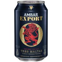 Cerveza AMBAR Export, lata 33 cl