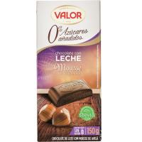 Chocolate Mousse sin azùcar con avellanas VALOR, tableta 150 g