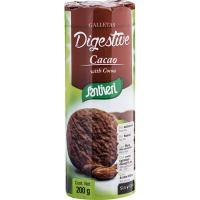 Galleta Digestive 0% azúcares con cacao SANTIVERI, paquete 200 g