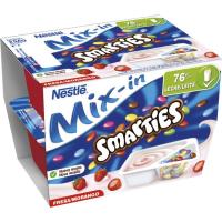 Iogurt duo Smarties NESTLÉ, pack 2x128 g