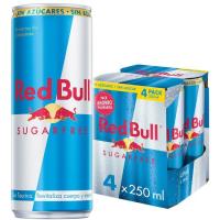 Bebida energética Sugar Free RED BULL, pack 4x25 cl