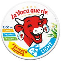 Queso fundido light LA VACA QUE RIE, 24 porciones, caja 375 g