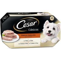 Tarrina de carne para perro CÉSAR, pack 4x150 g
