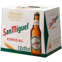 Cerveza SAN MIGUEL, pack botellín 12x25 cl