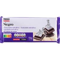 Xocolata negra extrafina EROSKI BASIC, tauleta 150 g