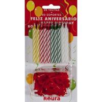 Espelmes amb suport ROURA, pack 20 u