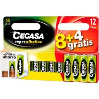 Pila super alcalina LR06 (AA) CEGASA, pack 8+4 uds