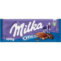 Chocolate con leche-oreo MILKA, tableta 100 g