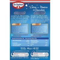 Lletres de xocolata DR. OETKER, caixa 60 g