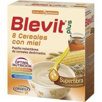 Papilla superfibra 8 cereales con miel BLEVIT Plus, caja 600 g