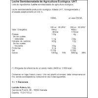 Llet semidesnatada ecològica PULEVA, brik 1 litre