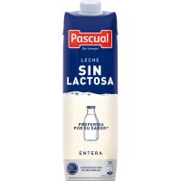 Leche entera sin lactosa PASCUAL, brik 1 litro