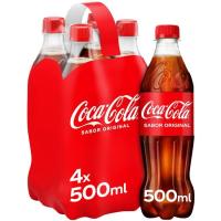 Refresco de cola regular COCA COLA, pack 4x50 cl